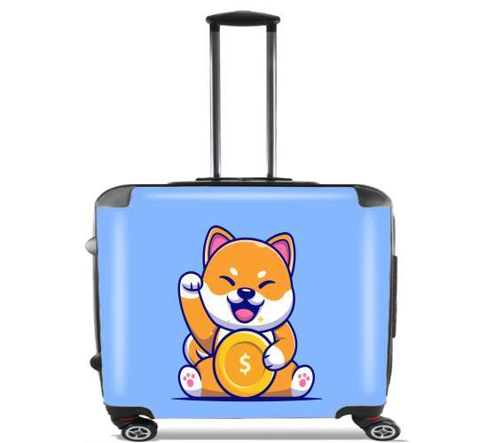  Shiba Inu Crypto for Wheeled bag cabin luggage suitcase trolley 17" laptop