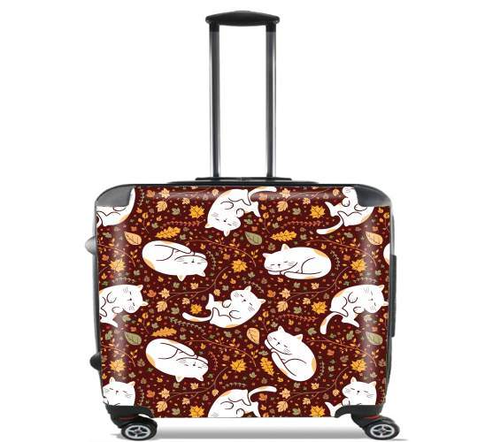  Sleeping cats seamless pattern for Wheeled bag cabin luggage suitcase trolley 17" laptop