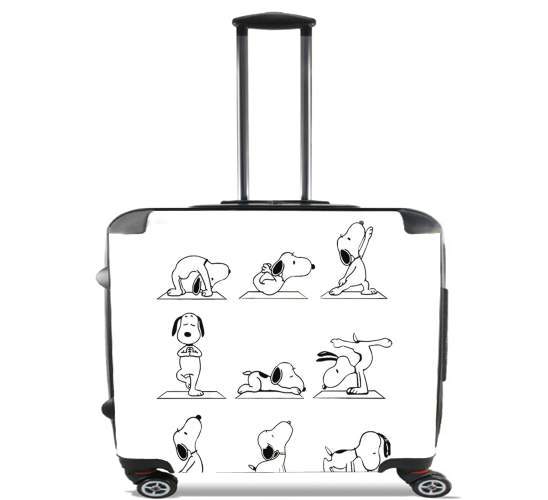  Snoopy Yoga for Wheeled bag cabin luggage suitcase trolley 17" laptop
