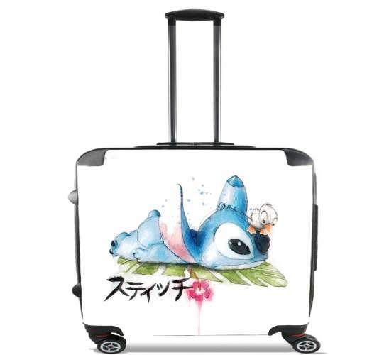 Stitch watercolor for Wheeled bag cabin luggage suitcase trolley 17" laptop