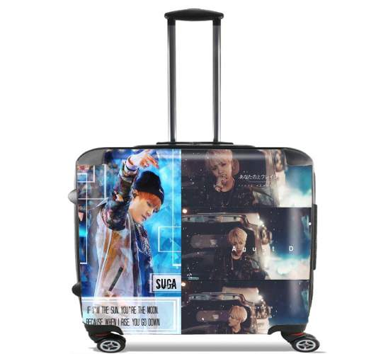  Suga BTS Kpop for Wheeled bag cabin luggage suitcase trolley 17" laptop