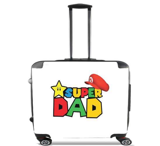  Super Dad Mario humour for Wheeled bag cabin luggage suitcase trolley 17" laptop