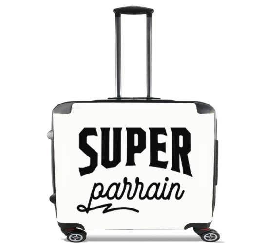  Super parrain humour famille cadeau for Wheeled bag cabin luggage suitcase trolley 17" laptop