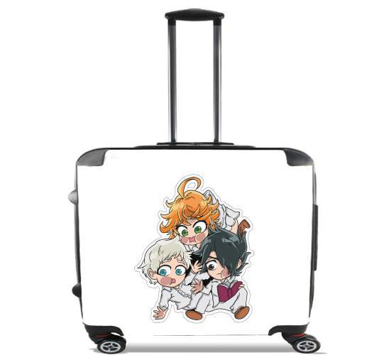  The Promised Neverland Emma Ray Norman Chibi for Wheeled bag cabin luggage suitcase trolley 17" laptop