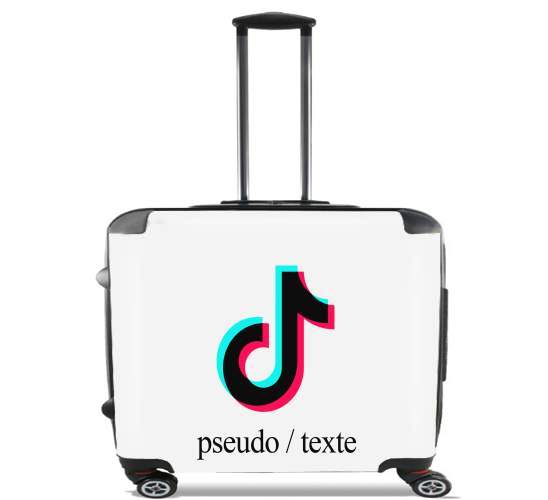  Tiktok personnalisable for Wheeled bag cabin luggage suitcase trolley 17" laptop