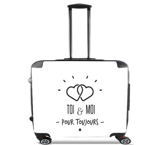  Toi et Moi pour toujours for Wheeled bag cabin luggage suitcase trolley 17" laptop