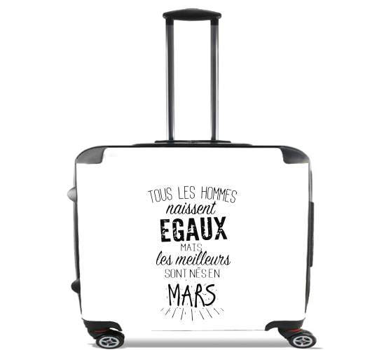  Tous les hommes naissent egaux mais les meilleurs sont nes en Mars for Wheeled bag cabin luggage suitcase trolley 17" laptop
