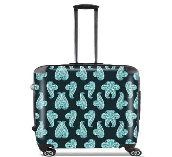  turquoise waves for Wheeled bag cabin luggage suitcase trolley 17" laptop