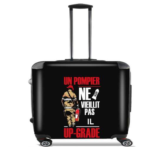  Un pompier ne vieillit pas il upgrade for Wheeled bag cabin luggage suitcase trolley 17" laptop