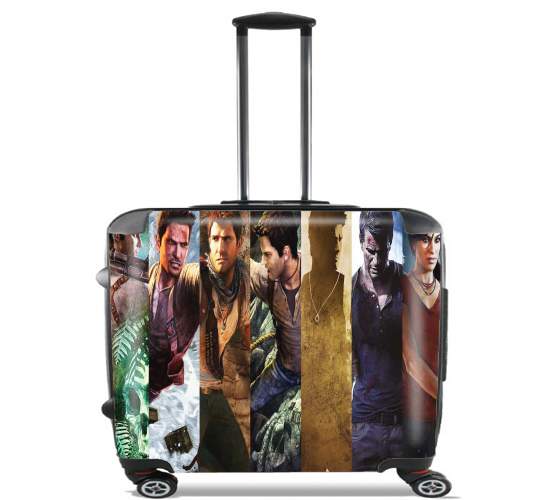  Uncharted Nathan Drake Watercolor Art for Wheeled bag cabin luggage suitcase trolley 17" laptop