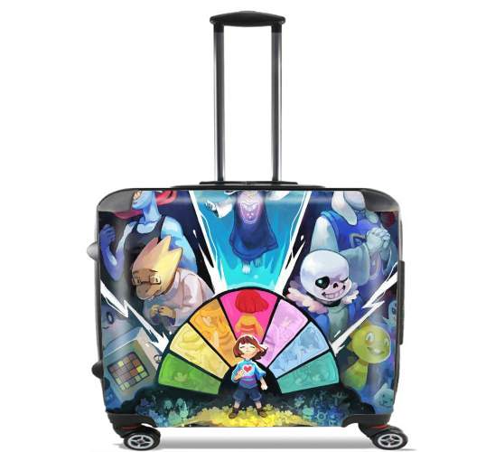  Undertale Art for Wheeled bag cabin luggage suitcase trolley 17" laptop