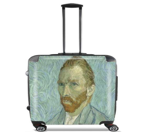  Van Gogh Self Portrait for Wheeled bag cabin luggage suitcase trolley 17" laptop