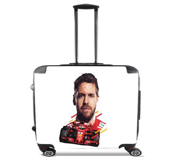  Vettel Formula One Driver for Wheeled bag cabin luggage suitcase trolley 17" laptop