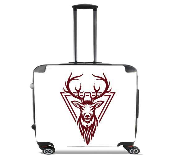  Vintage deer hunter logo for Wheeled bag cabin luggage suitcase trolley 17" laptop