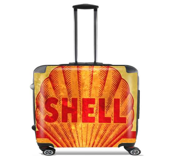  Vintage Gas Station Shell for Wheeled bag cabin luggage suitcase trolley 17" laptop