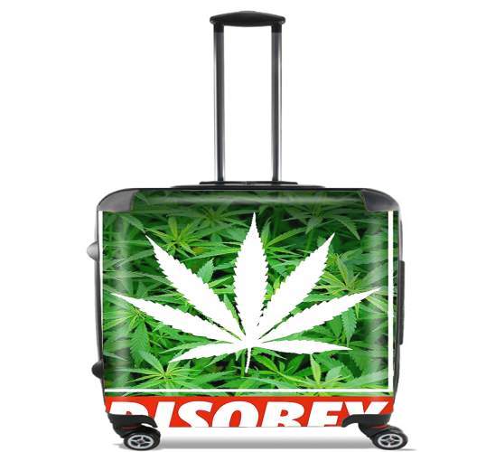  Weed Cannabis Disobey for Wheeled bag cabin luggage suitcase trolley 17" laptop