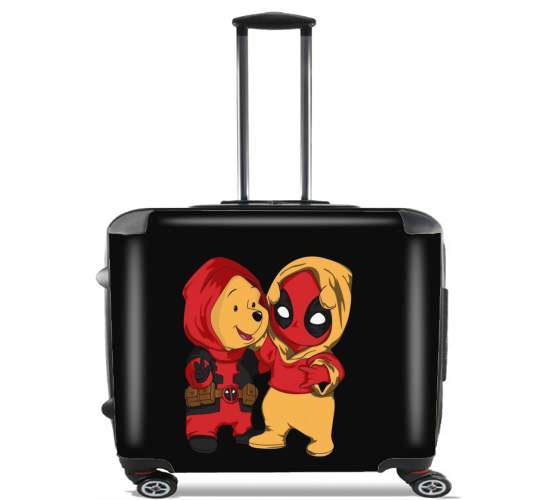  Winnnie the Pooh x Deadpool for Wheeled bag cabin luggage suitcase trolley 17" laptop