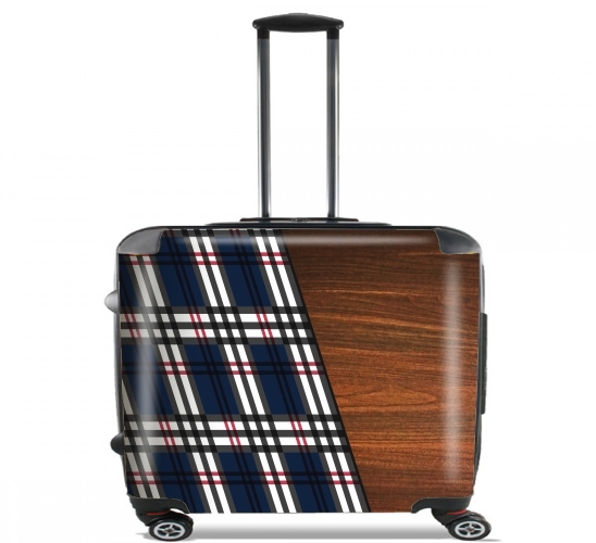  Wooden Scottish Tartan for Wheeled bag cabin luggage suitcase trolley 17" laptop