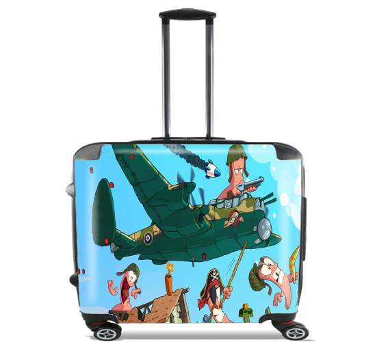  Worms Art Fan Gamer for Wheeled bag cabin luggage suitcase trolley 17" laptop