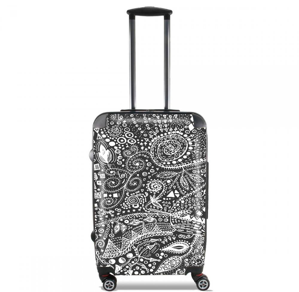  Aztec B&W (Handmade) for Lightweight Hand Luggage Bag - Cabin Baggage