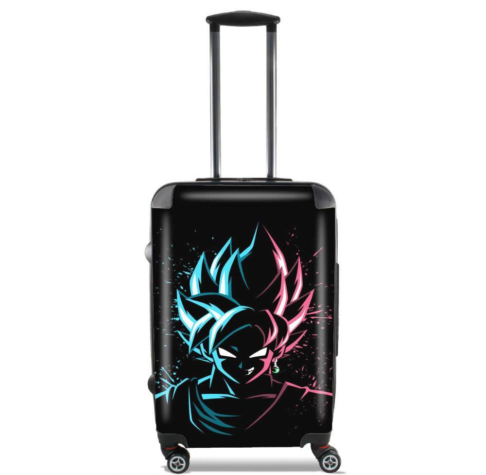  Black Goku Face Art Blue and pink hair for Lightweight Hand Luggage Bag - Cabin Baggage