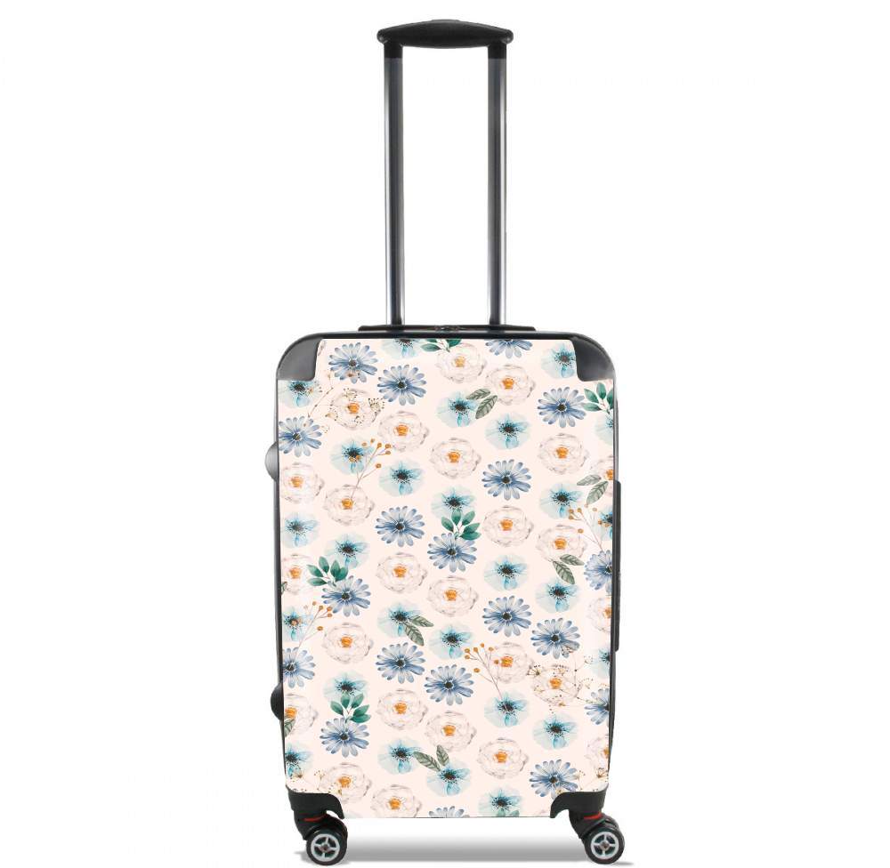  Blue & White Flowers for Lightweight Hand Luggage Bag - Cabin Baggage
