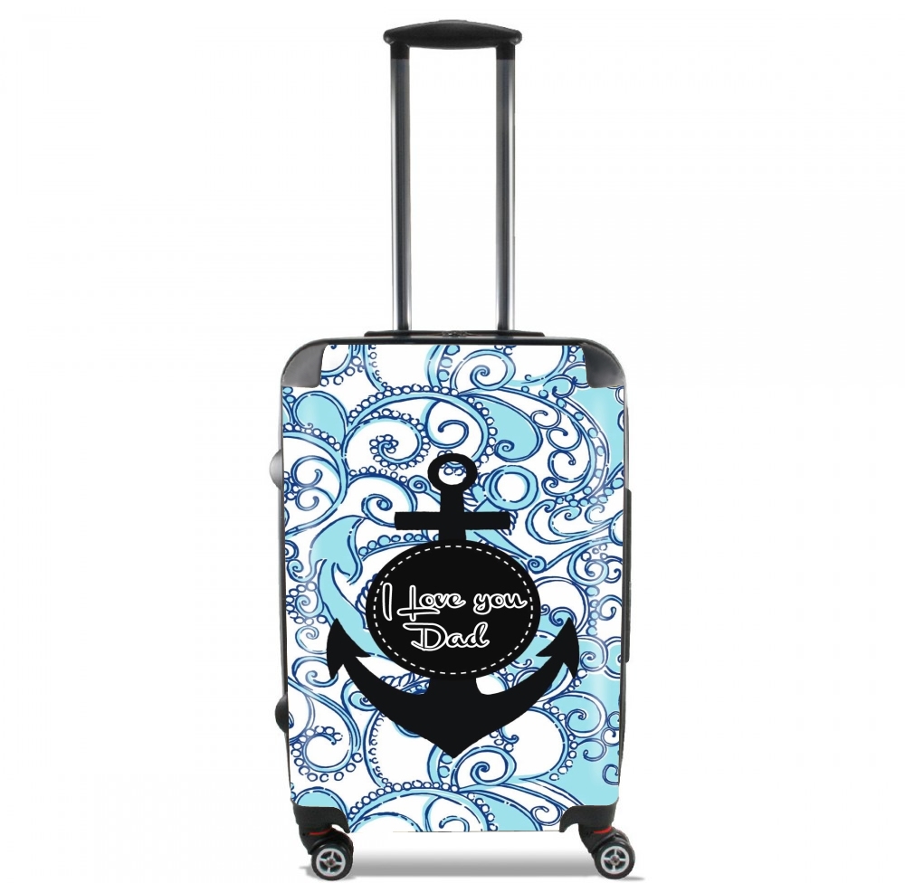 Lightweight Hand Luggage Bag - Cabin Baggage for Blue Water - I love you Dad
