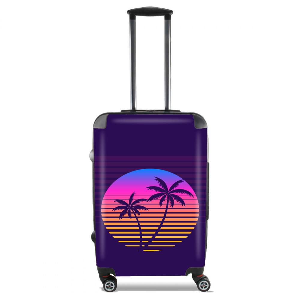  Classic retro 80s style tropical sunset for Lightweight Hand Luggage Bag - Cabin Baggage