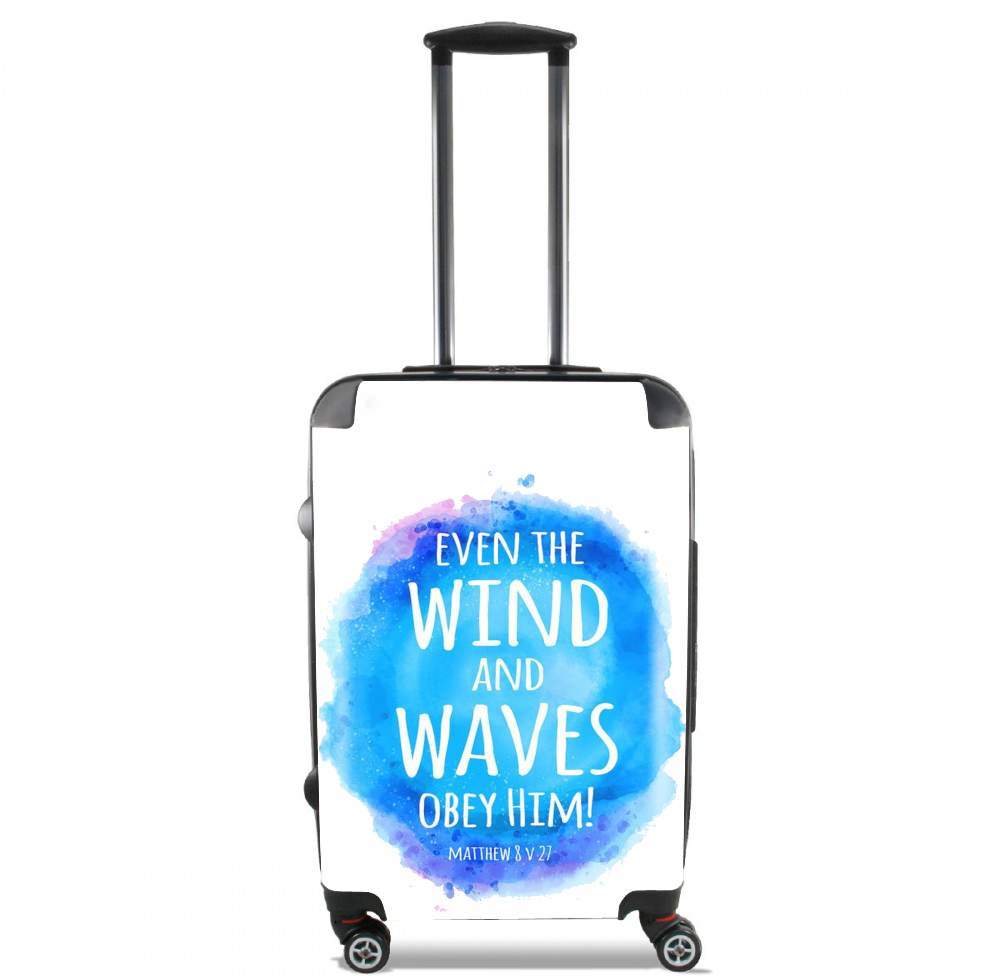  Even the wind and waves Obey him Matthew 8v27 for Lightweight Hand Luggage Bag - Cabin Baggage