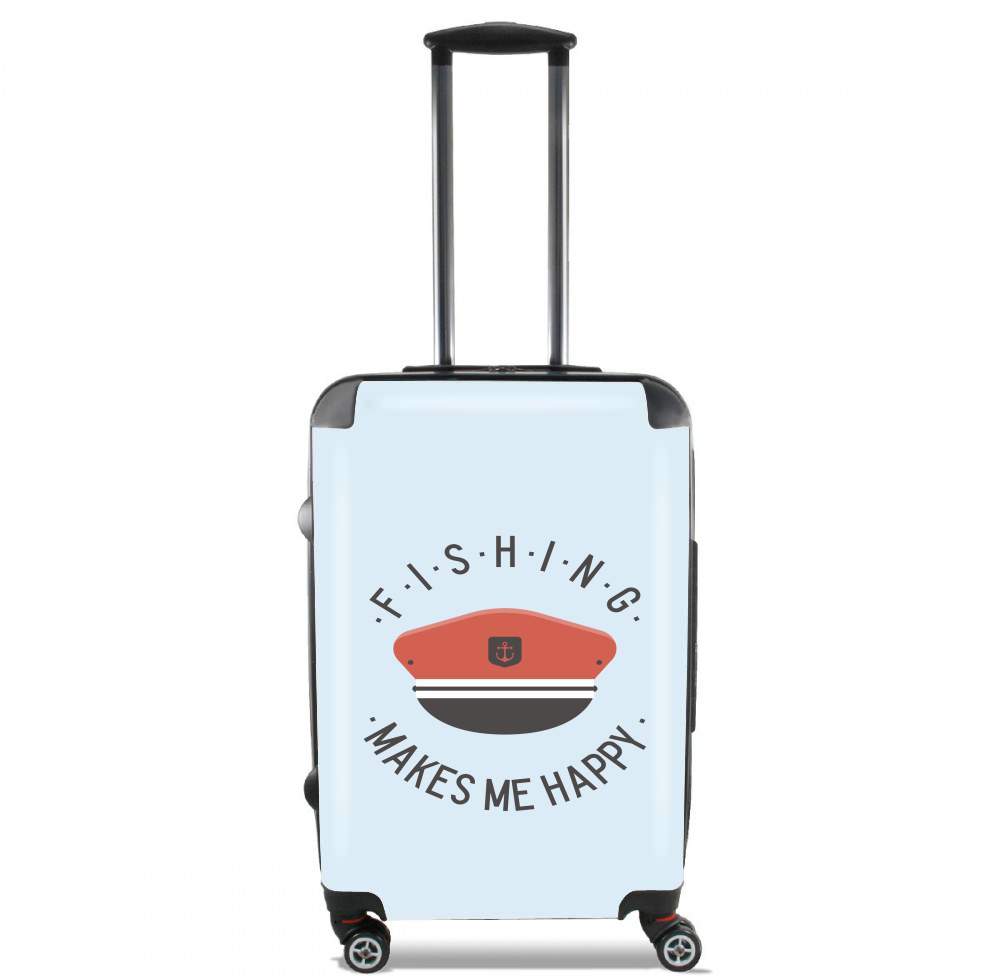 Fishing makes me happy for Lightweight Hand Luggage Bag - Cabin Baggage