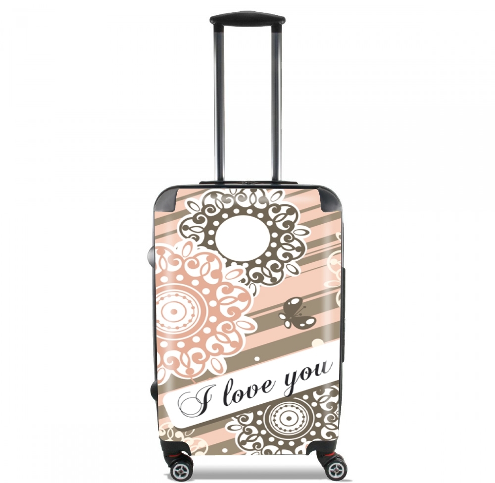  Flower Pastel I love you for Lightweight Hand Luggage Bag - Cabin Baggage