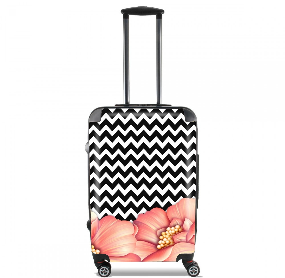  flower power and chevron for Lightweight Hand Luggage Bag - Cabin Baggage
