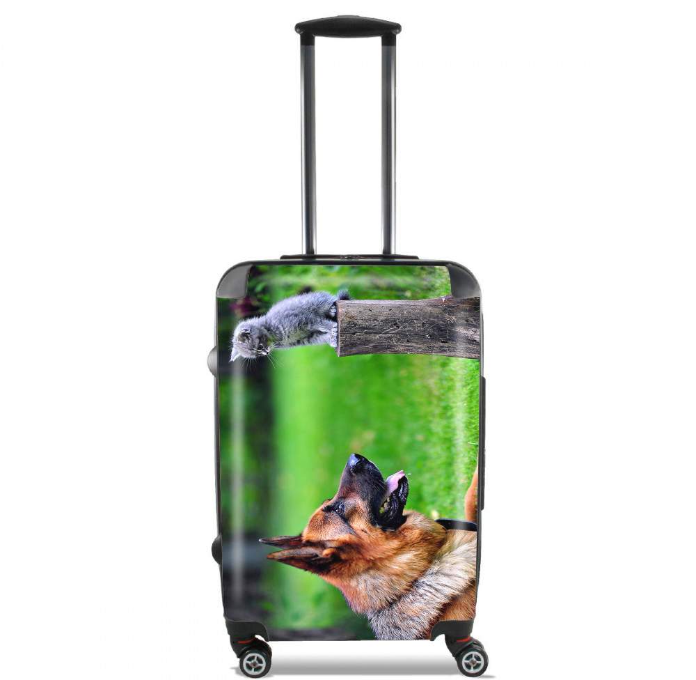  German shepherd with cat for Lightweight Hand Luggage Bag - Cabin Baggage