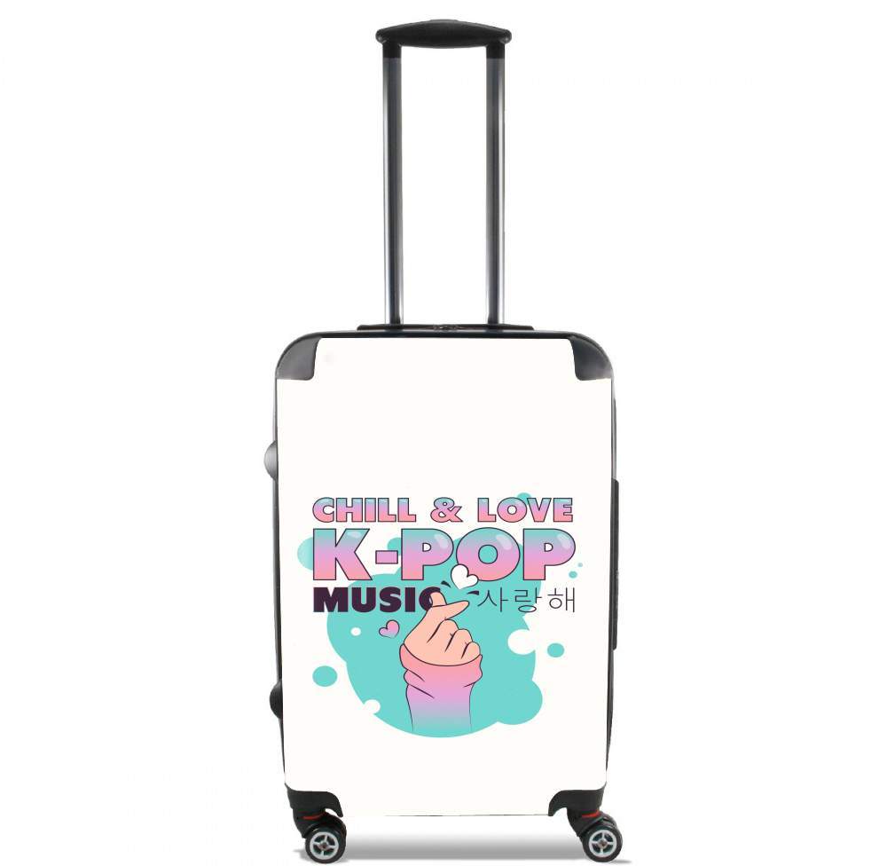  Hand Drawn Finger Heart Chill Love Music Kpop for Lightweight Hand Luggage Bag - Cabin Baggage