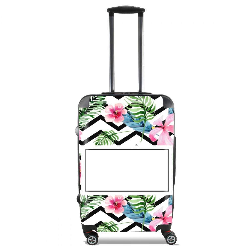  Initial Chevron Flower Name for Lightweight Hand Luggage Bag - Cabin Baggage