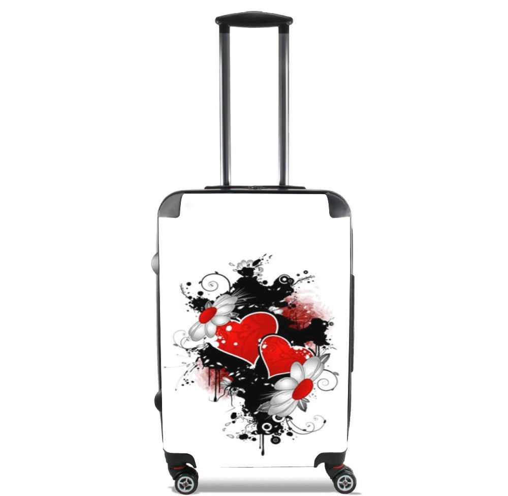  Love Flower and Red heart for Lightweight Hand Luggage Bag - Cabin Baggage