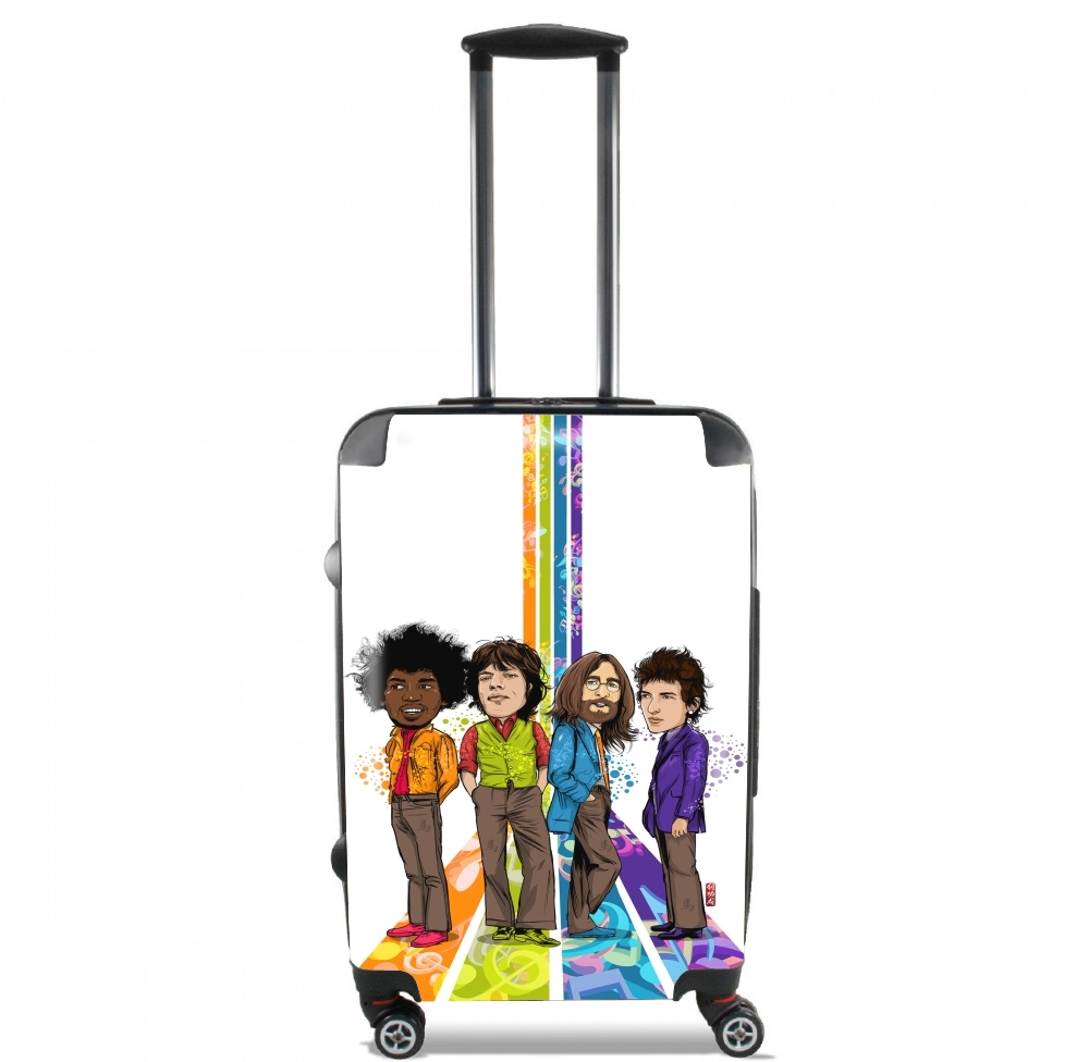  Music Legends: Lennon, Jagger, Dylan & Hendrix for Lightweight Hand Luggage Bag - Cabin Baggage