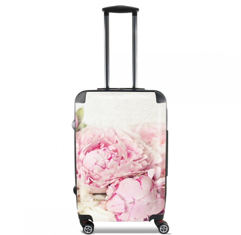  peonies on white for Lightweight Hand Luggage Bag - Cabin Baggage