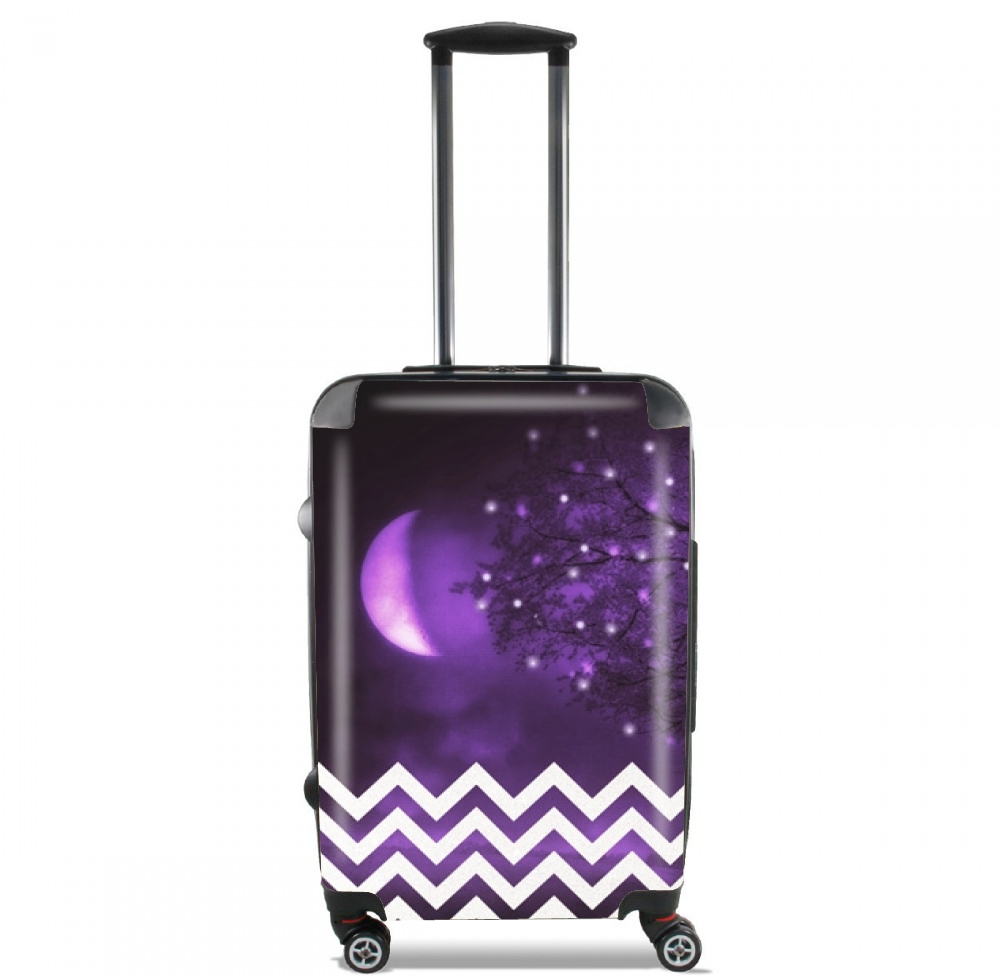  Purple moon chevron for Lightweight Hand Luggage Bag - Cabin Baggage