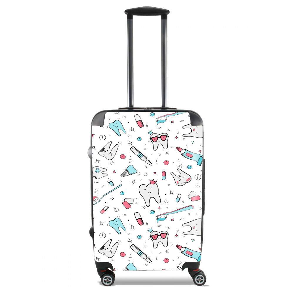  Seamless dental pattern with teeth toothpaste for Lightweight Hand Luggage Bag - Cabin Baggage
