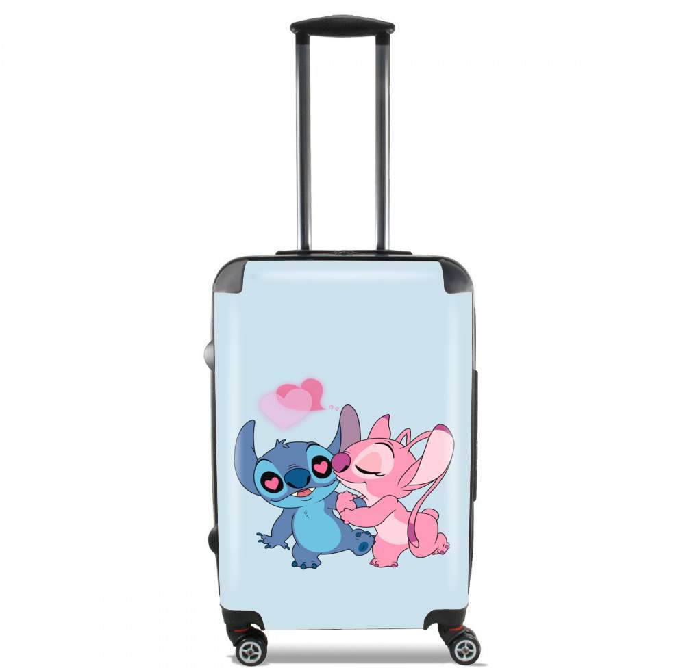 Lightweight Hand Luggage Bag - Cabin Baggage for Stitch Angel Love Heart pink