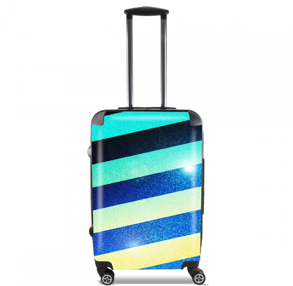  Striped Colorful Glitter for Lightweight Hand Luggage Bag - Cabin Baggage
