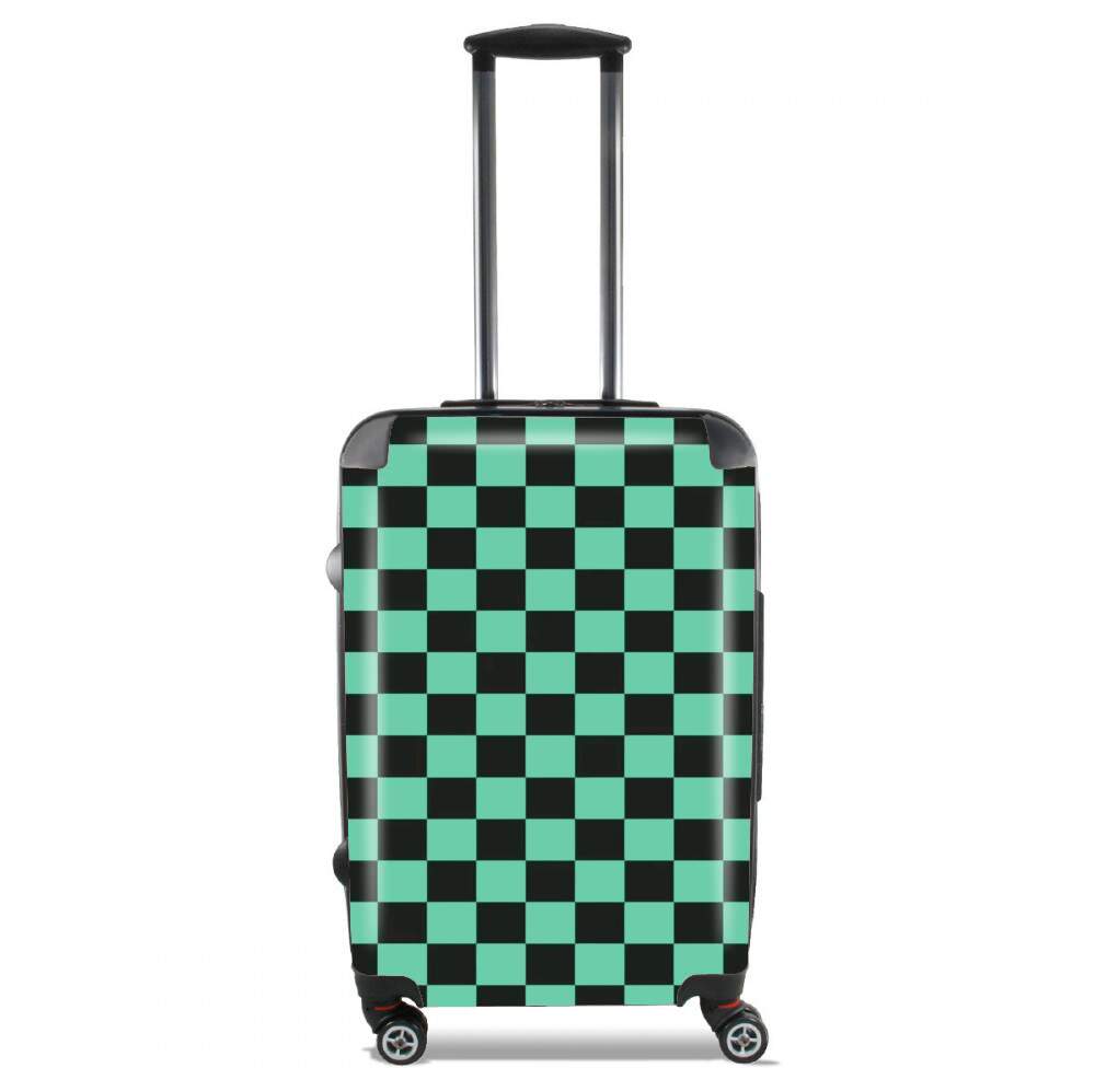  Tanjiro Pattern Green Square for Lightweight Hand Luggage Bag - Cabin Baggage