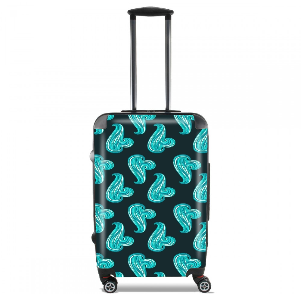  turquoise waves for Lightweight Hand Luggage Bag - Cabin Baggage