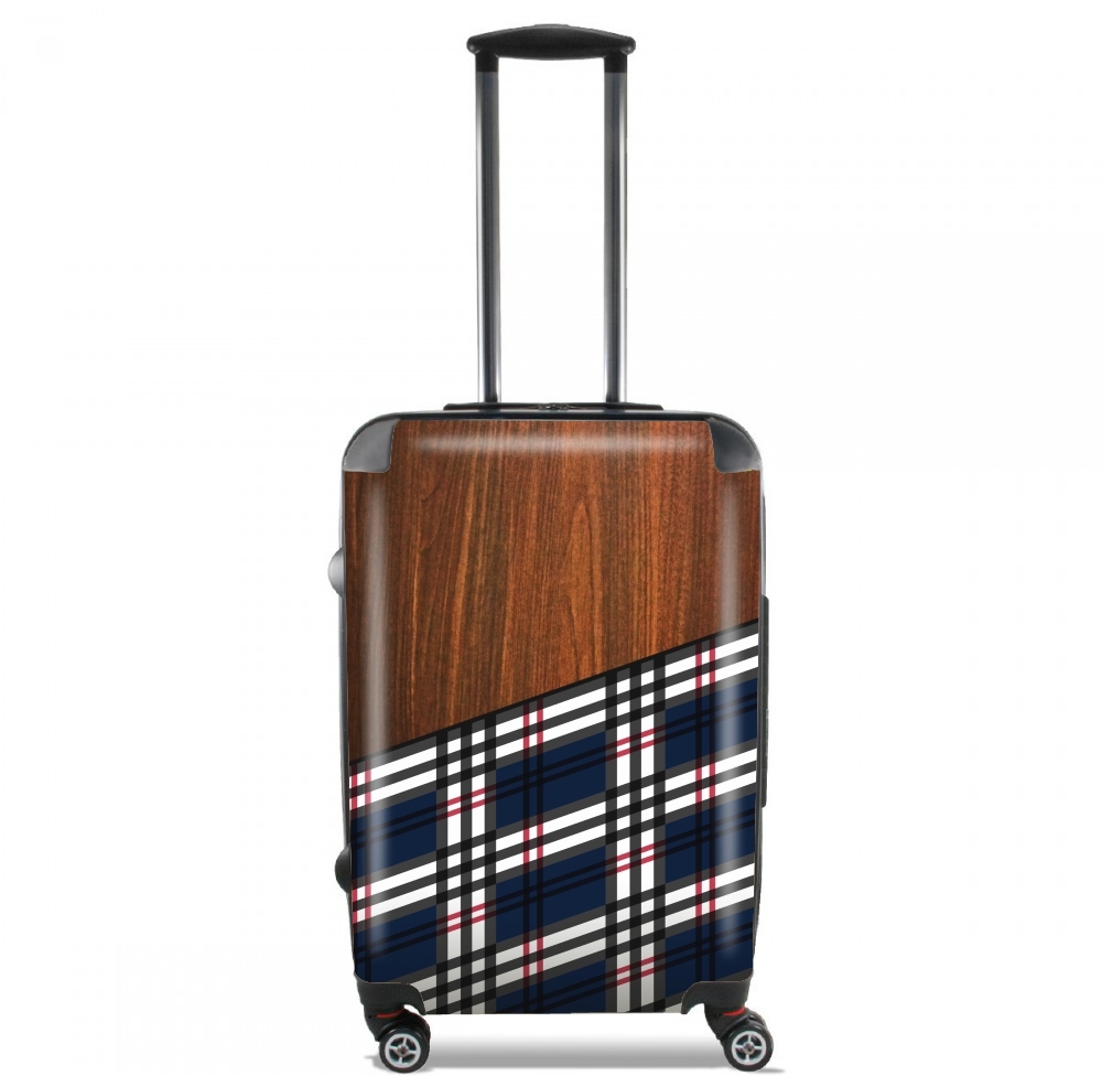  Wooden Scottish Tartan for Lightweight Hand Luggage Bag - Cabin Baggage
