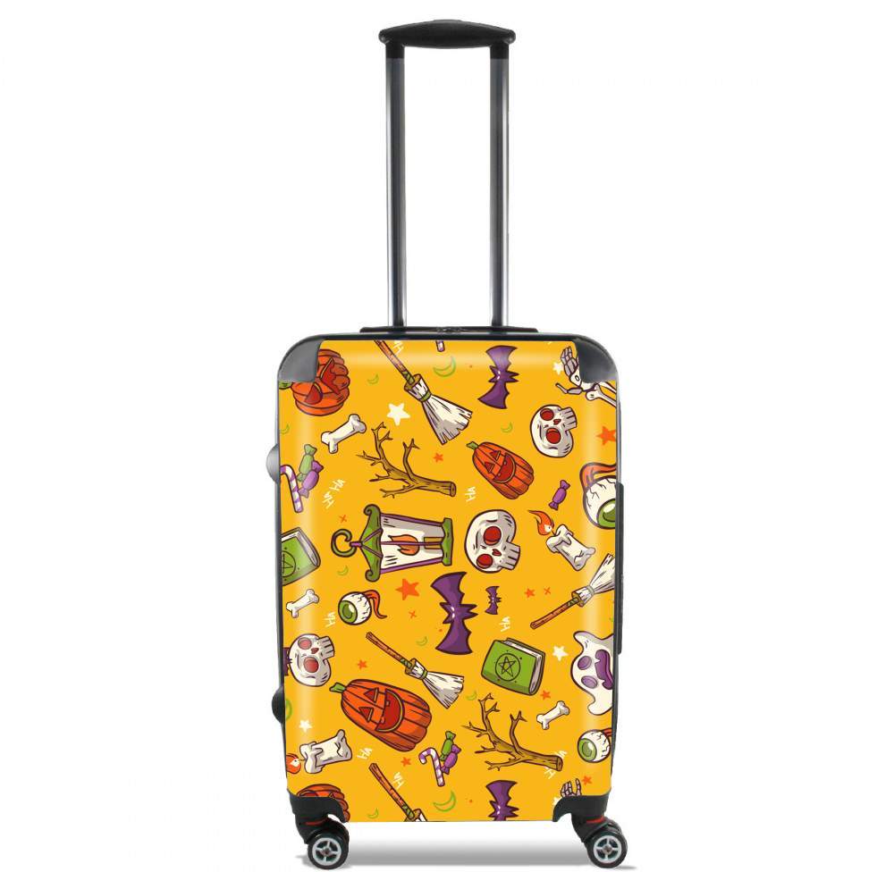  Yellow Halloween Pattern for Lightweight Hand Luggage Bag - Cabin Baggage